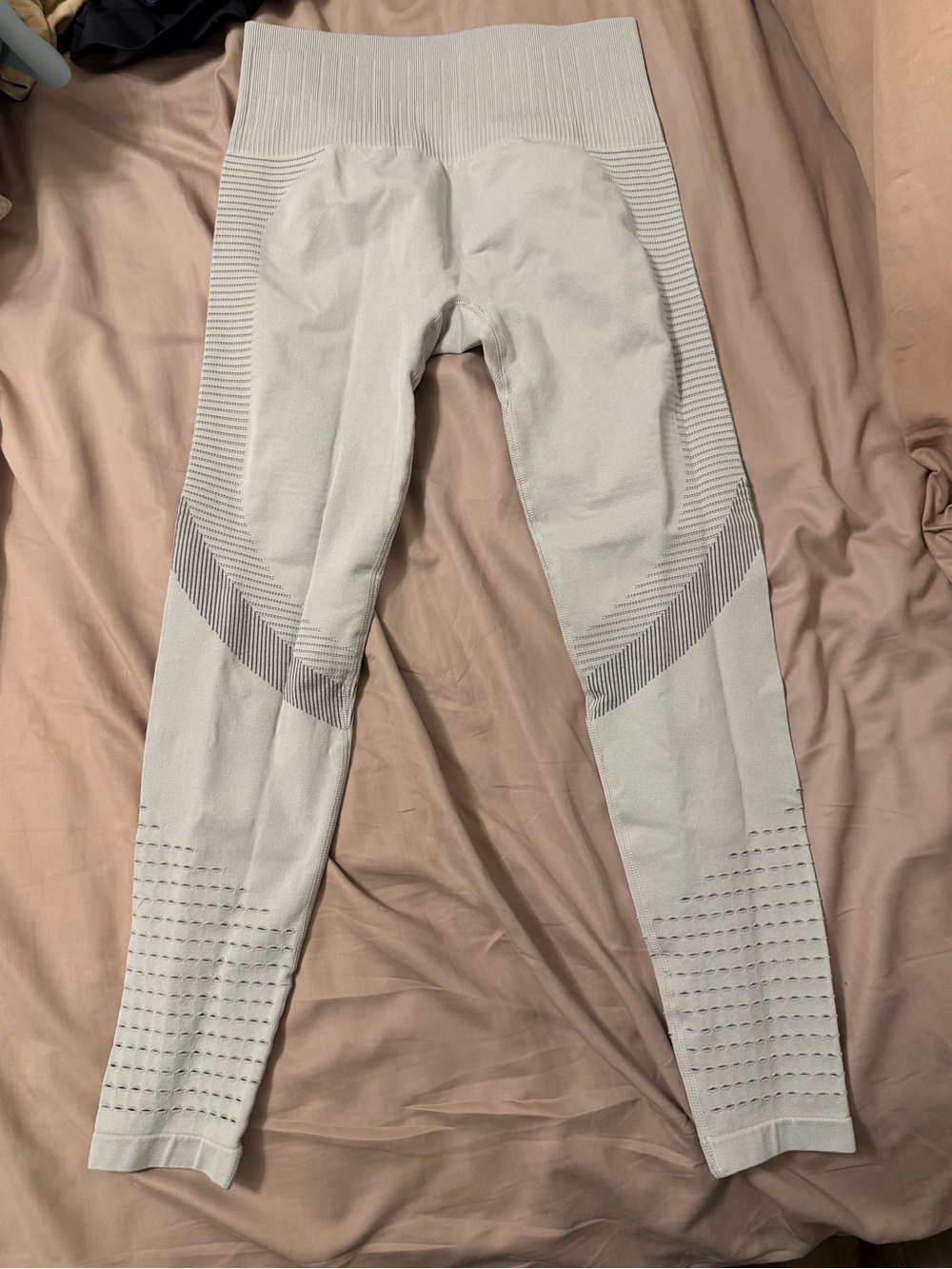 Women’s High-Waist Seamless Leggings Yoga Pants Sweat Proof in Light Gray